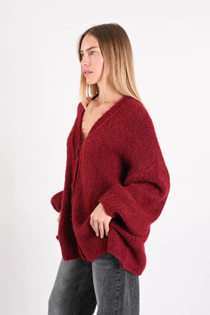 Měkký oversize kardigan na knoflíky