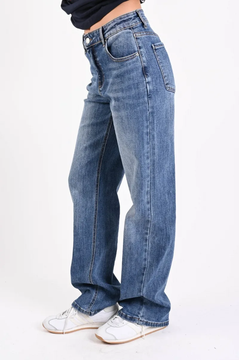 Džíny bootcut s pěti kapsami