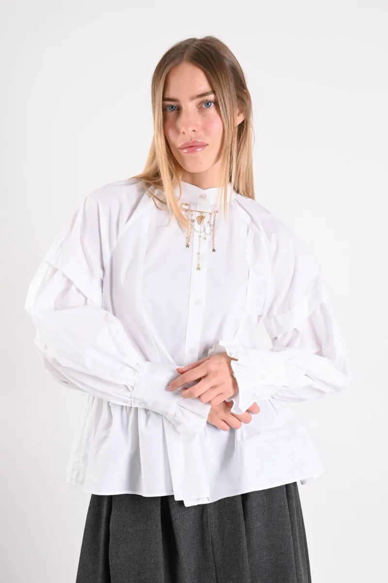Košile s peplum lemem