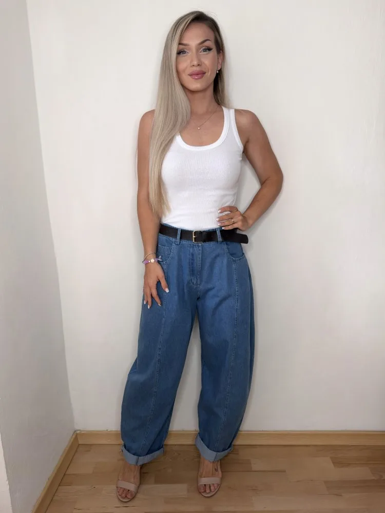 GIADA - Balloon džíny se švy vpředu